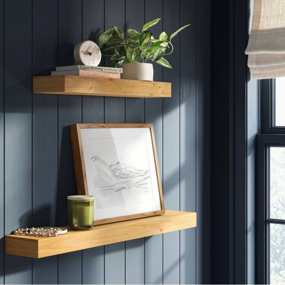 Threshold Floating wood shelf